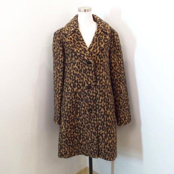 kate spade Jackets & Blazers - Kate Spade New York Leopard Cheetah Print Wool Blend Coat